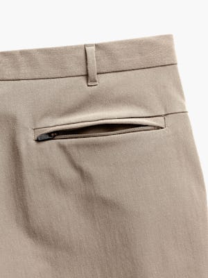 men's desert khaki pace tapered chino zoomed shot of rear zip pocket