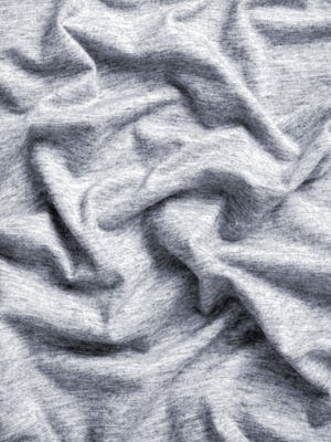 wavy pale grey heather composite merino fabric
