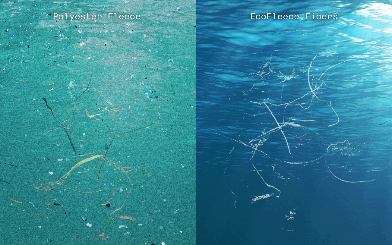 polyester vs merino fibers in ocean water