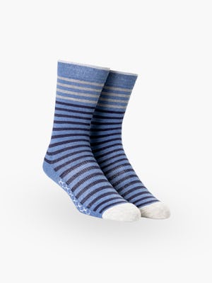 blue multi stripe atlas crew socks