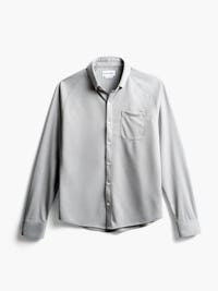 men's grey white heather apollo raglan sport shirt flat shot of front