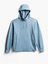 lunar blue fusion terry for all hoodie flat shot of front