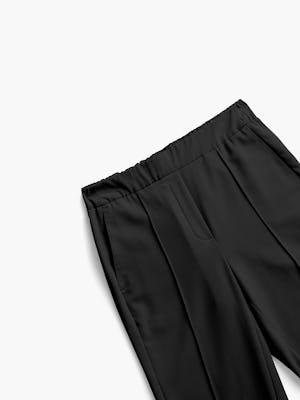 women's black velocity pull on pant zoomed shot of front