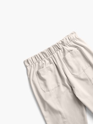 women's oatmeal velocity pull on pant zoomed shot of back