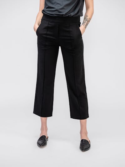 Black Women's Velocity Pull-On Pant on model with hands in pockets