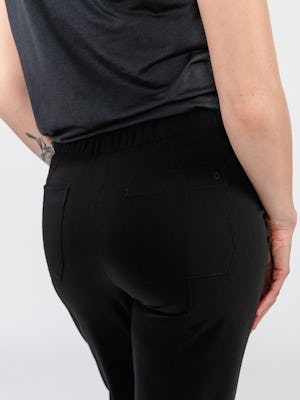 Close up of back pocket of Black Women's Velocity Pull-On Pant
