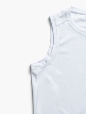 womens apollo x active tank white limited edition sleeve flat