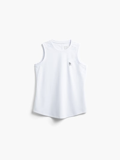 womens apollo x active tank white limited edition front full flat