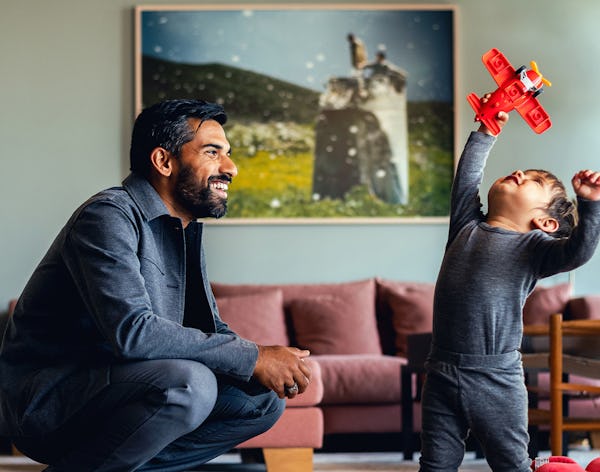 Co-Founder Gihan playing with his son