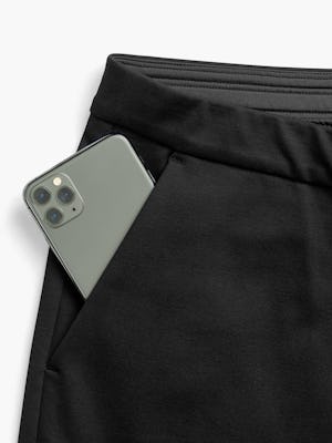mens fusion jogger black front zoom pocket with iphone