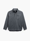 mens fusion double knit quarter zip charcoal heather front full flat