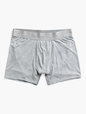 mes composite merino boxer brief light grey heather front full flat