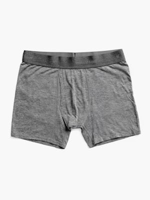 mens composite merino boxer brief charcoal heather front full flat