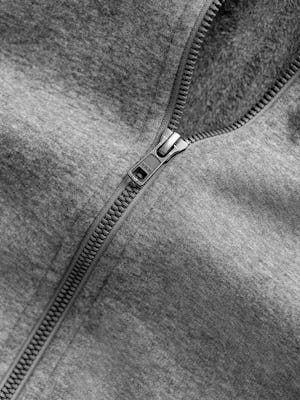 mens hybrid fleece bomber jacket medium grey heather zip zoom flat