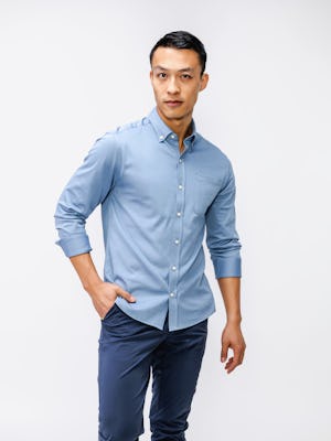 Lava Blue Men's Hybrid Button Down | Ministry of Supply