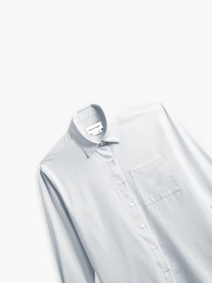 womens aero zero oversized shirt silver tilted flat