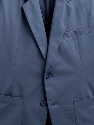 mens kinetic blazer shadow blue heather zoom pocket and button shot