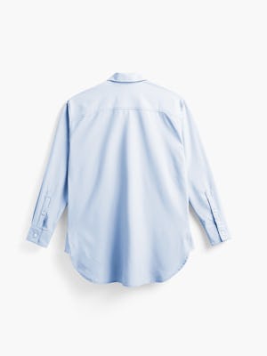 women's aero zero oversized shirt chambray blue flat back