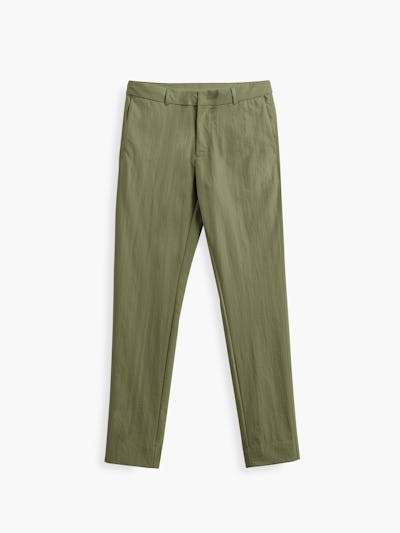 mens pace poplin chino olive front full flat