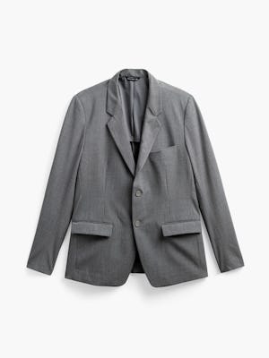 mens velocity suit jacket soft granite front full flat