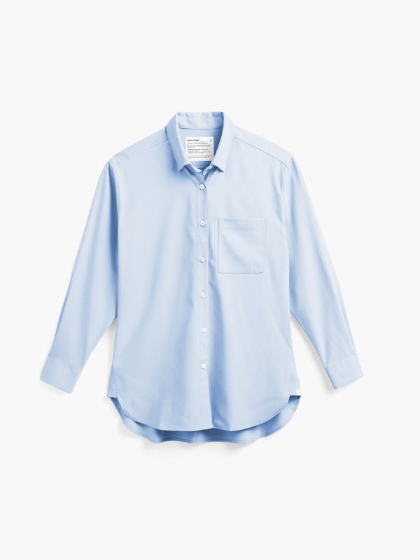 Light Blue Women's AeroZero° Oversized Shirt | Ministry of Supply
