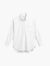 women's aero zero oversized shirt white flat front