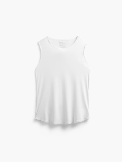 Women's White Luxe Touch Tank Front View