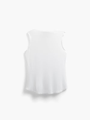 Women's White Luxe Touch Tank Back View