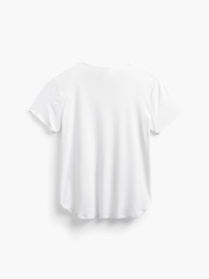 Women's White Luxe Touch Tee Back View