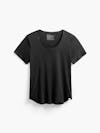 Women's Black Luxe Touch Tee Front View