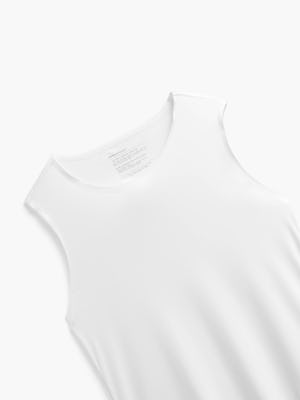 Close up of Womens White Luxe Touch Tank - Front