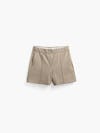 womens velocity tailored short flax front full flat