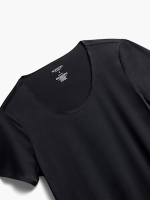 womens luxe touch tee black flat