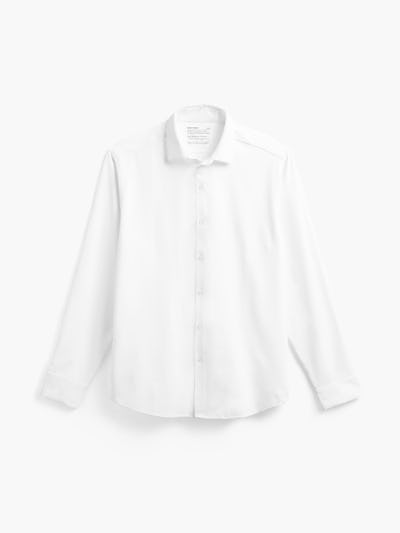 mens aero zero dress shirt white front full flat