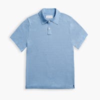 Front of Men’s Labs 3D Print-Knit Air Polo - Light Blue (Early Bird)