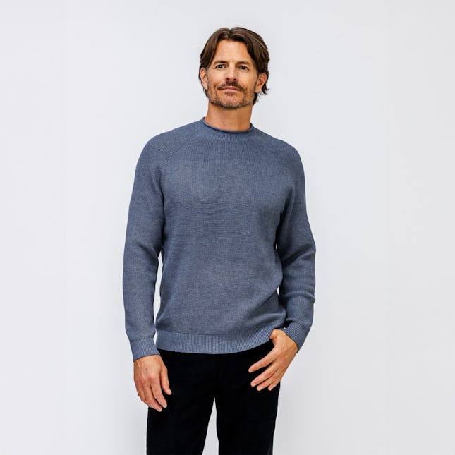 new arrivals 1x1 on model mens atlas waffle sweater