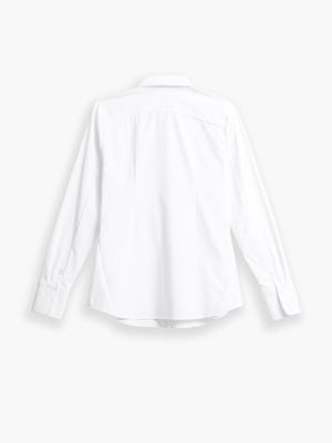 womens aero zero tailored shirt white smithsonian back flat
