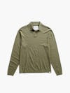 mens atlas polo sweater olive flat