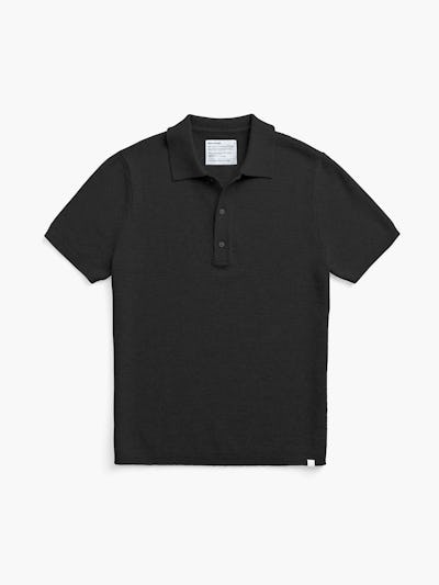 Men's Labs Atlas Short Sleeve Knit Polo black flat
