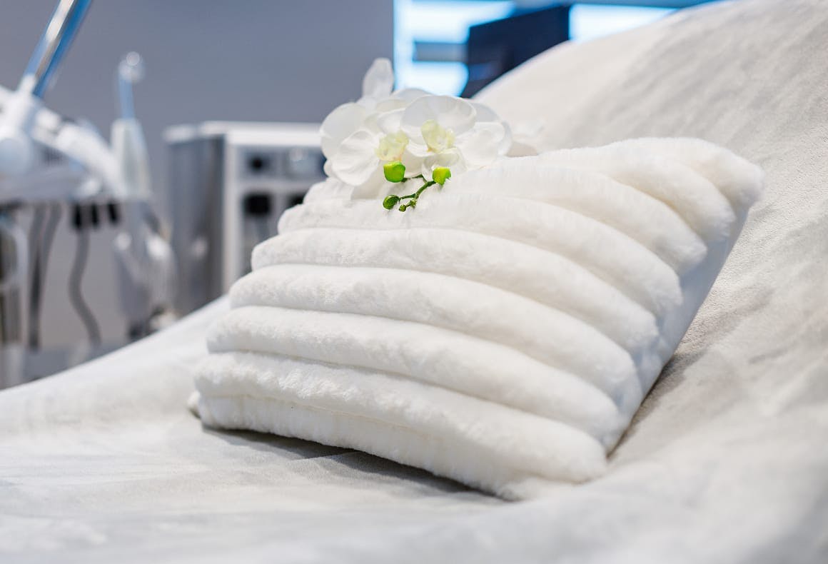 Pillow on a patient chair