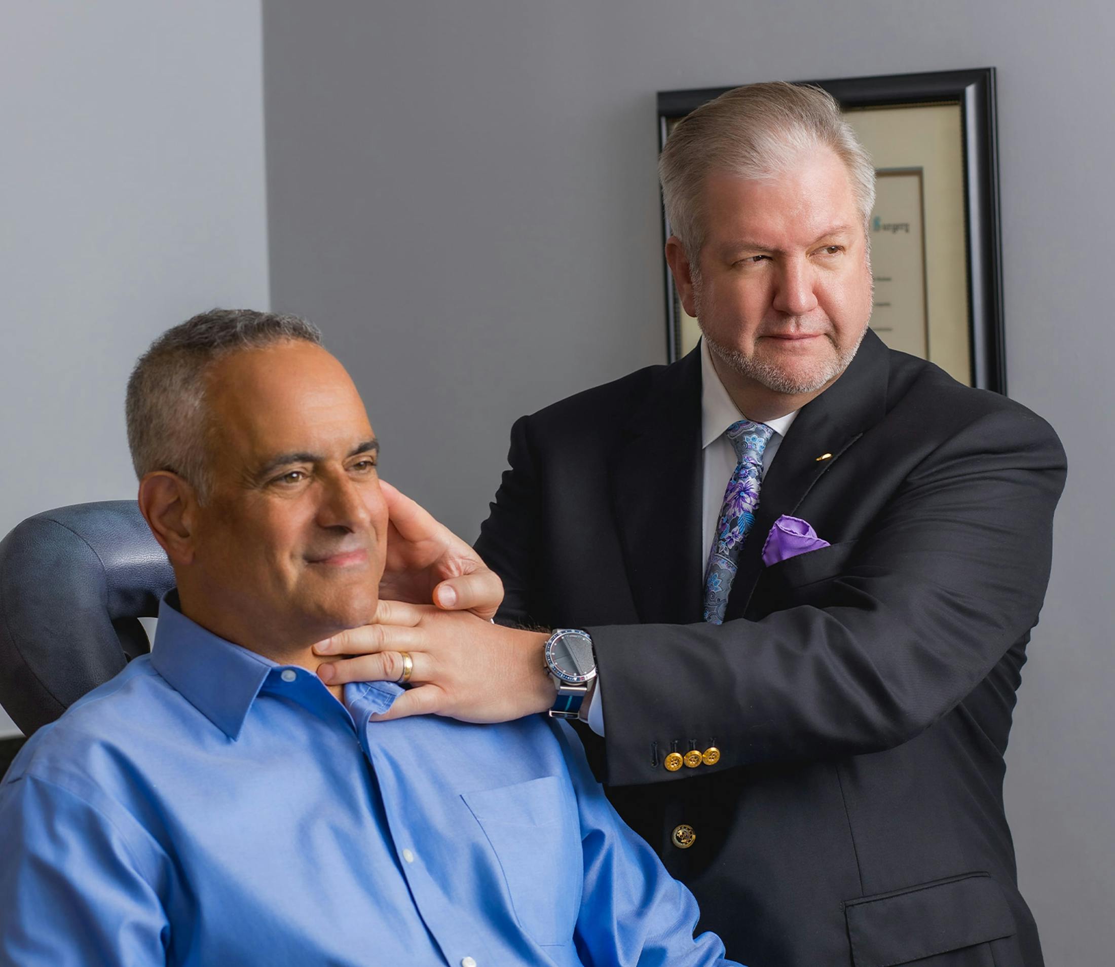 male patient with doctor