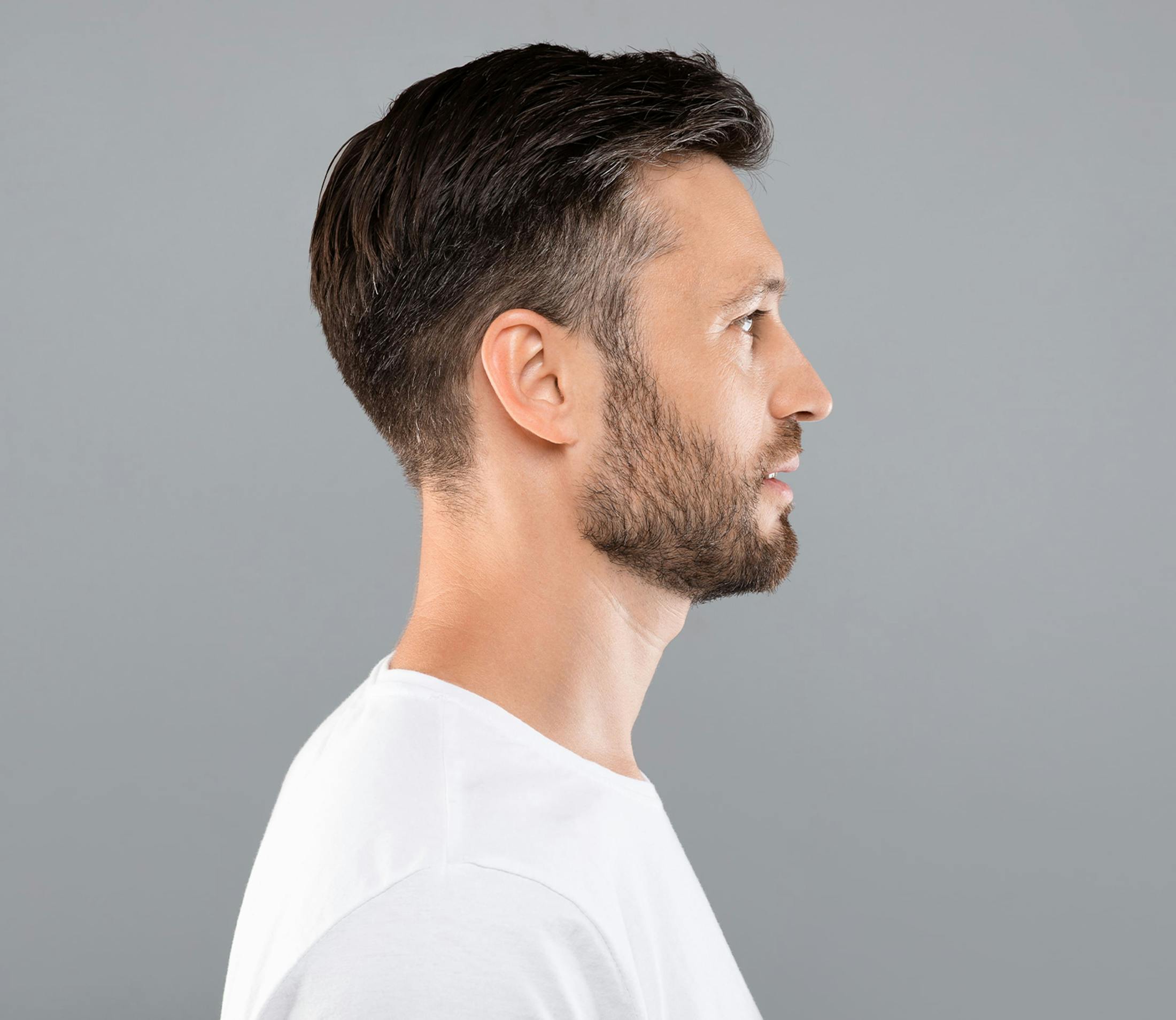 side profile of man