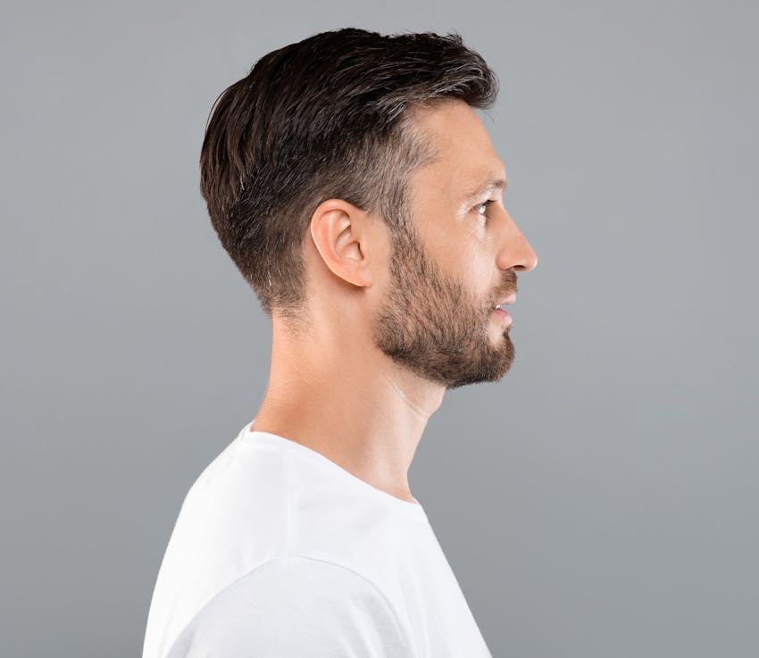 side profile of man