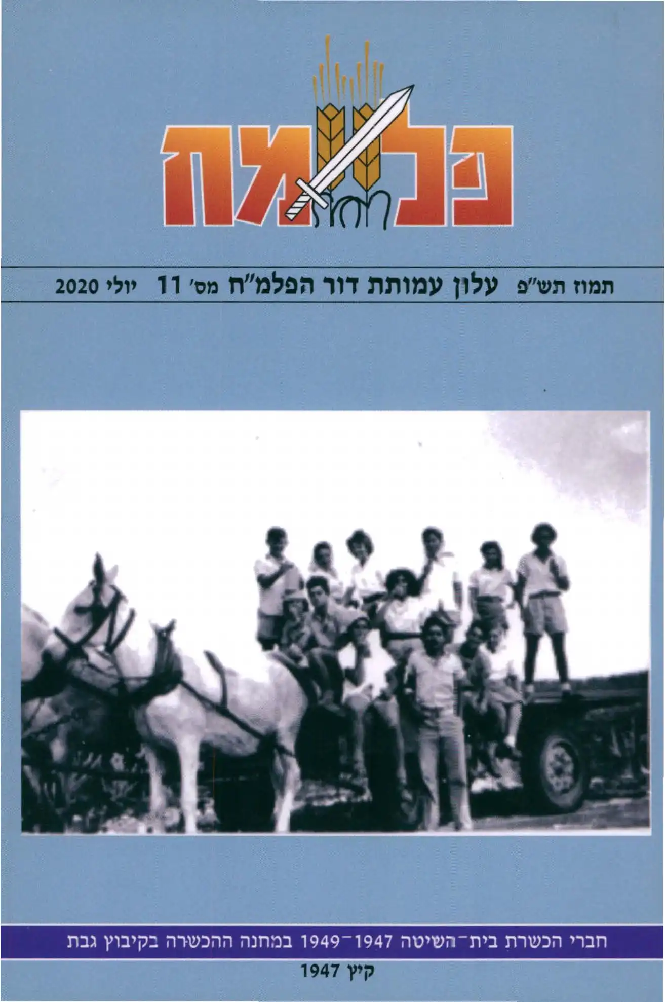 פלמח - עלון עמותת דור הםלמח מספר 11  -  יולי 2020