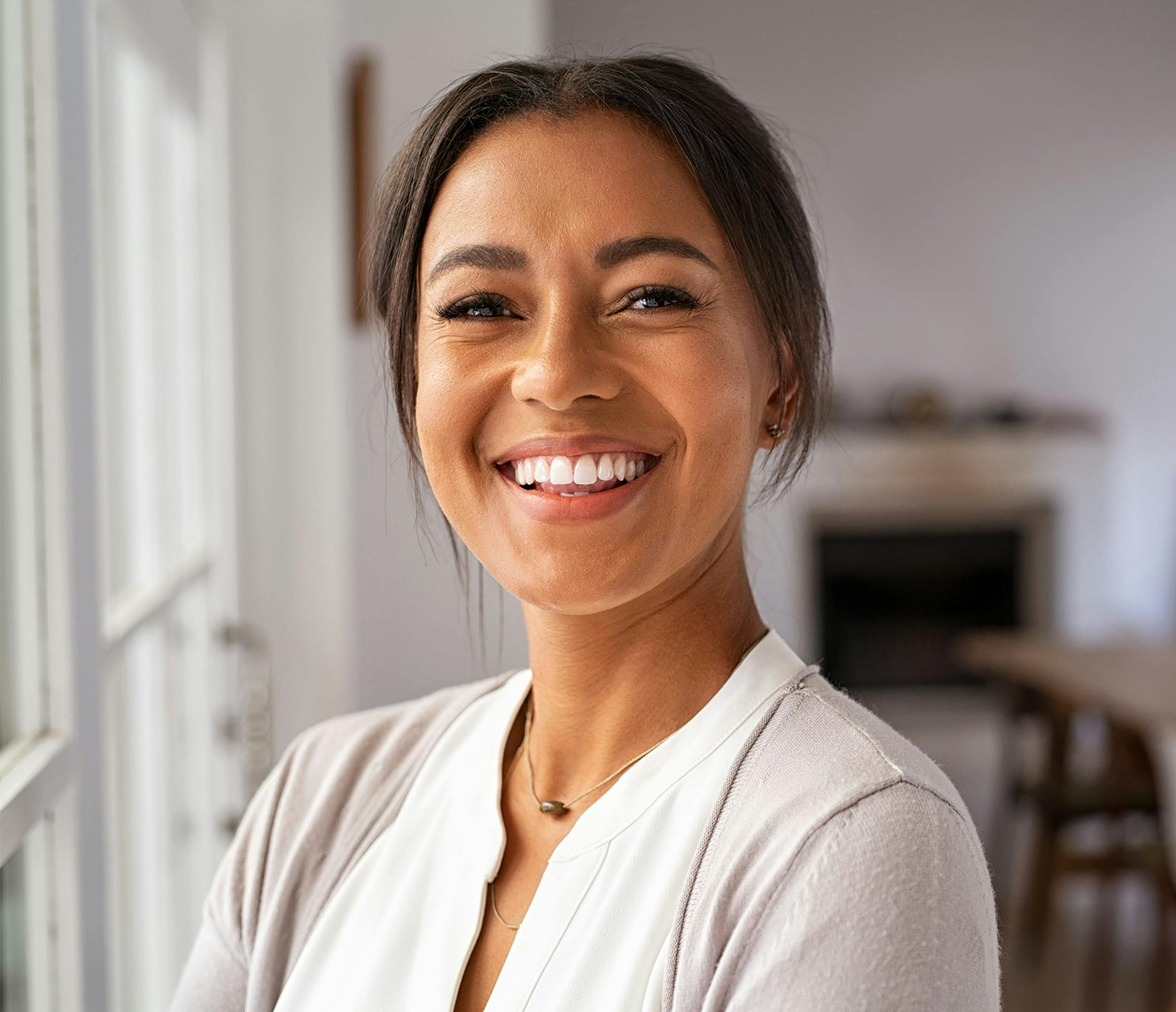 woman smiling