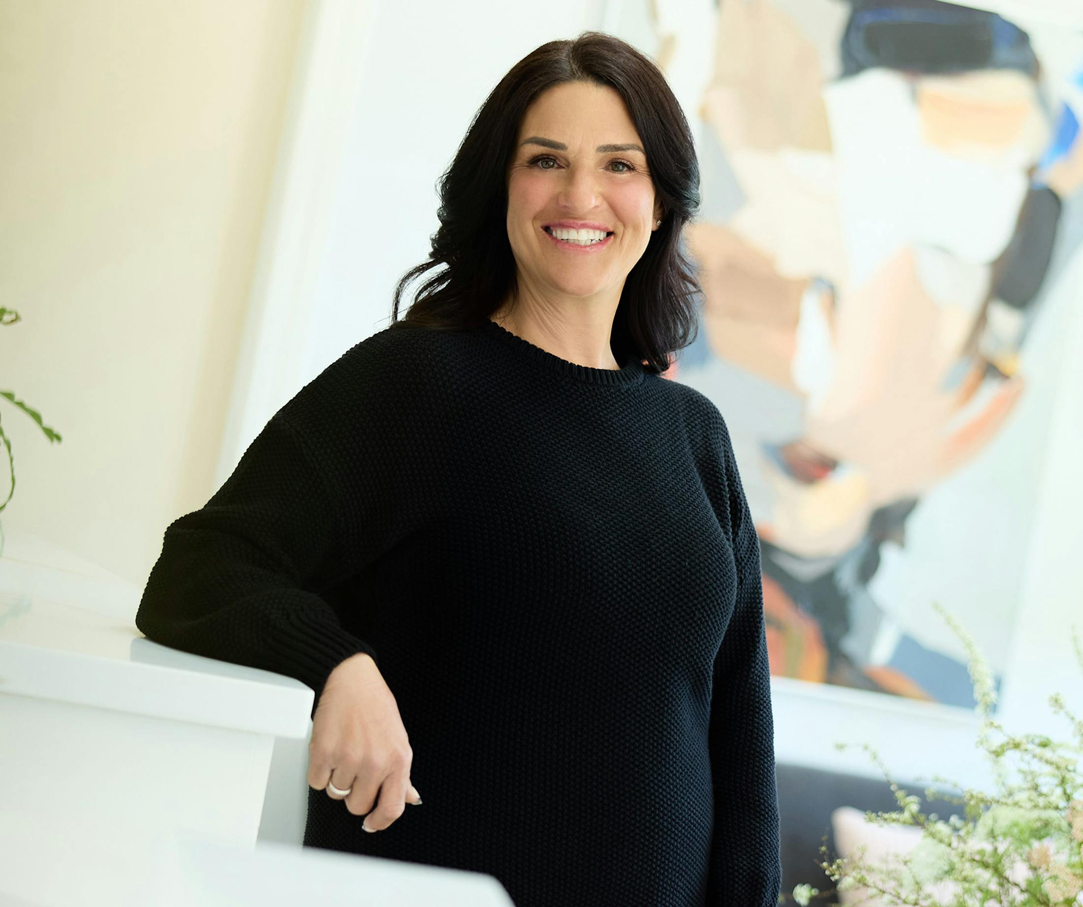 Woman smiling