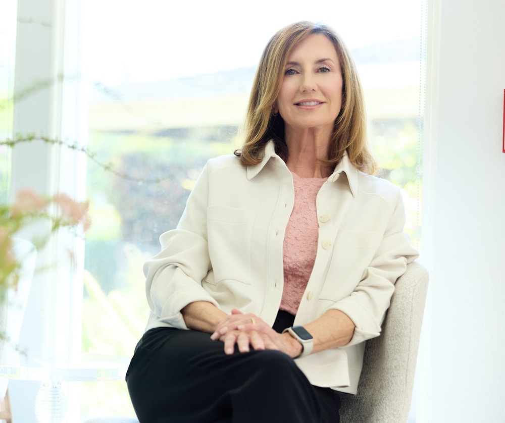 older woman smiling