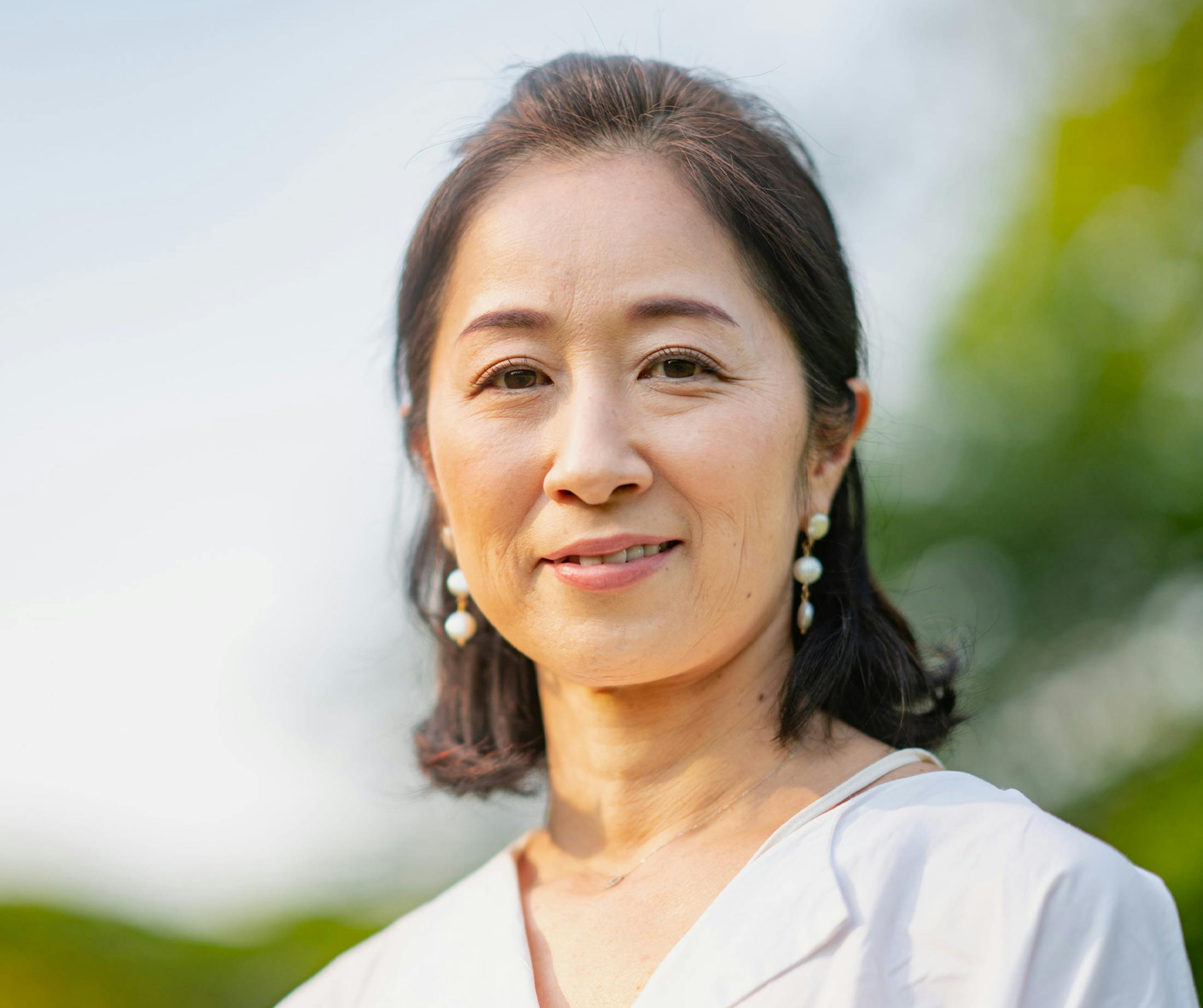 woman smiling
