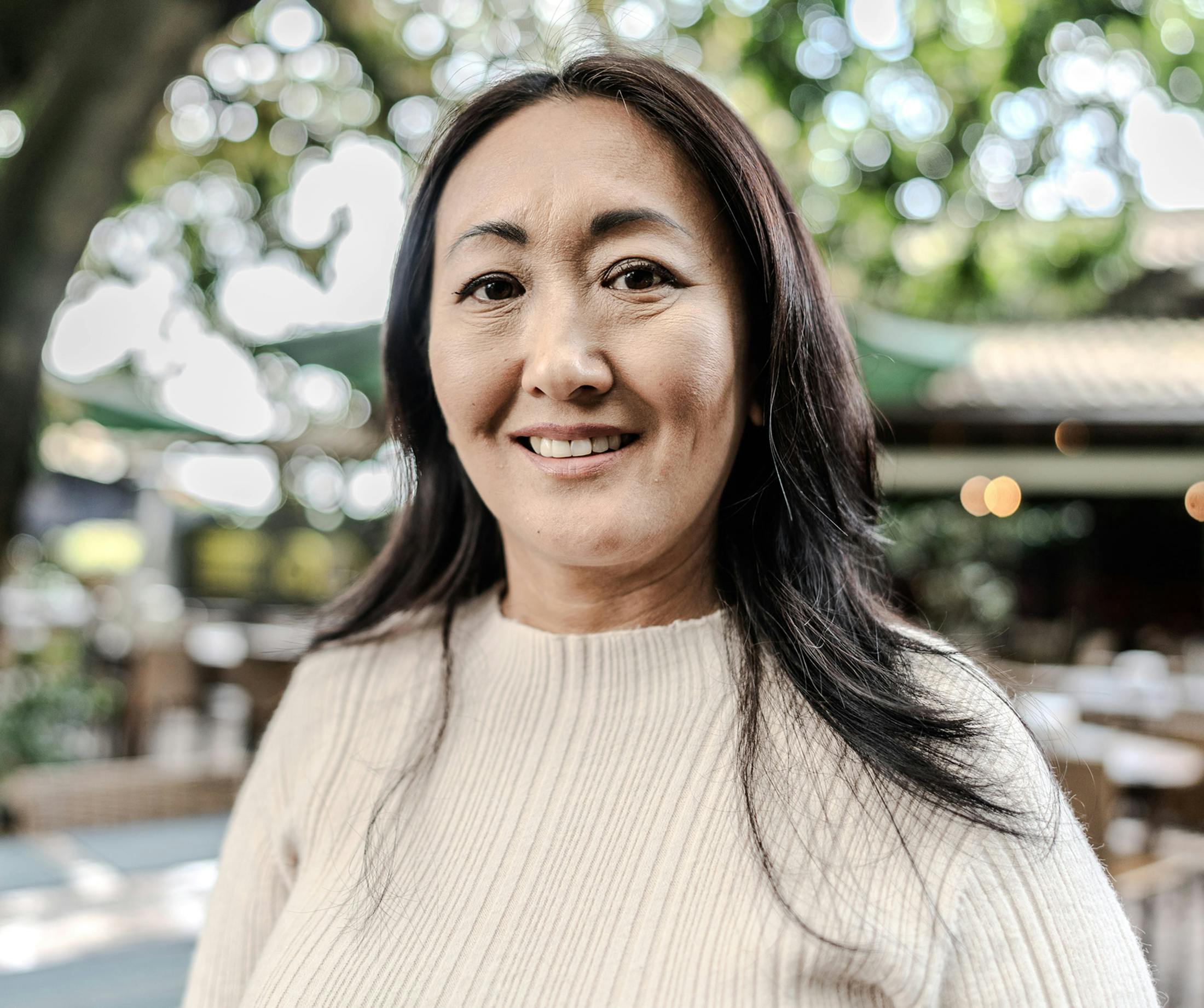 woman smiling