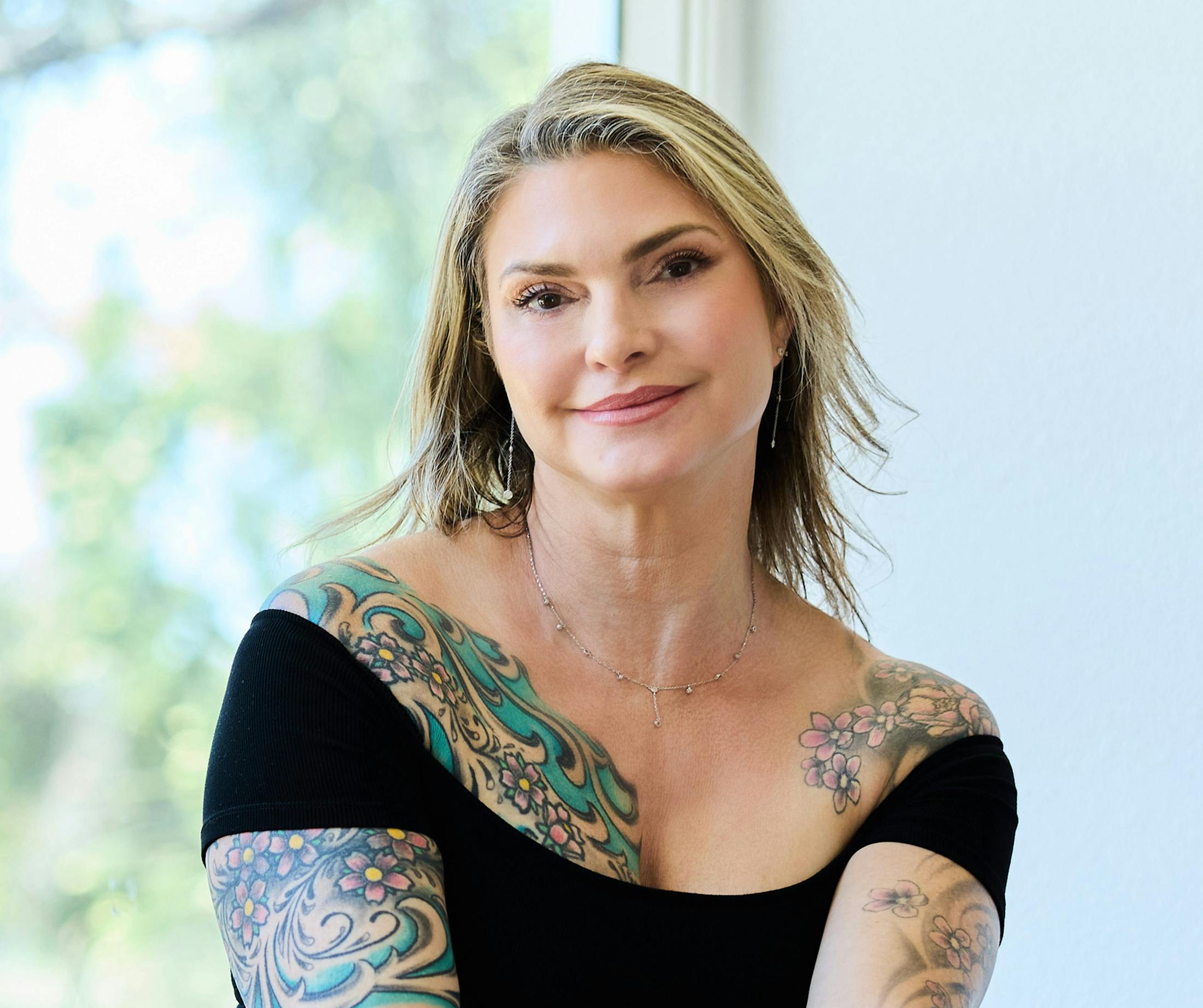 woman smiling